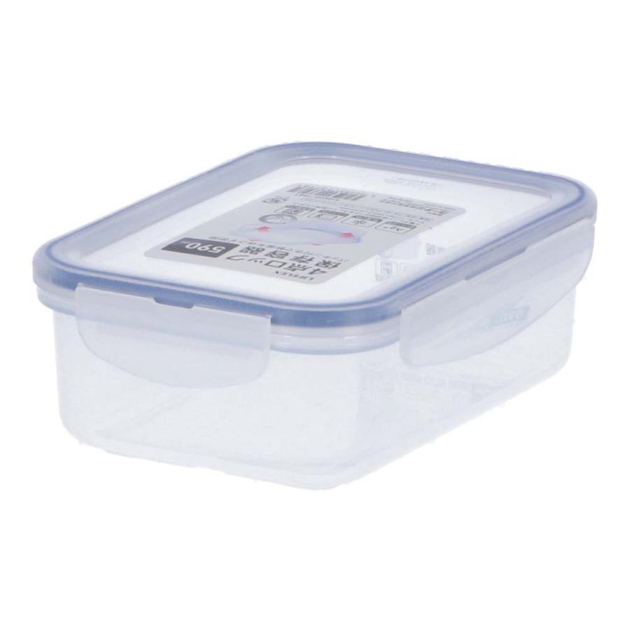 コーナン オリジナル LIFELEX 4点ロック式保存容器 590ml ブルー