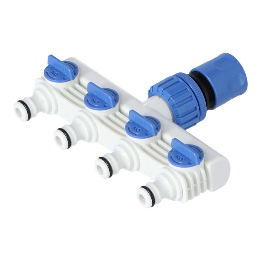 コーナン オリジナル LIFELEX コック付 4分岐ニップル