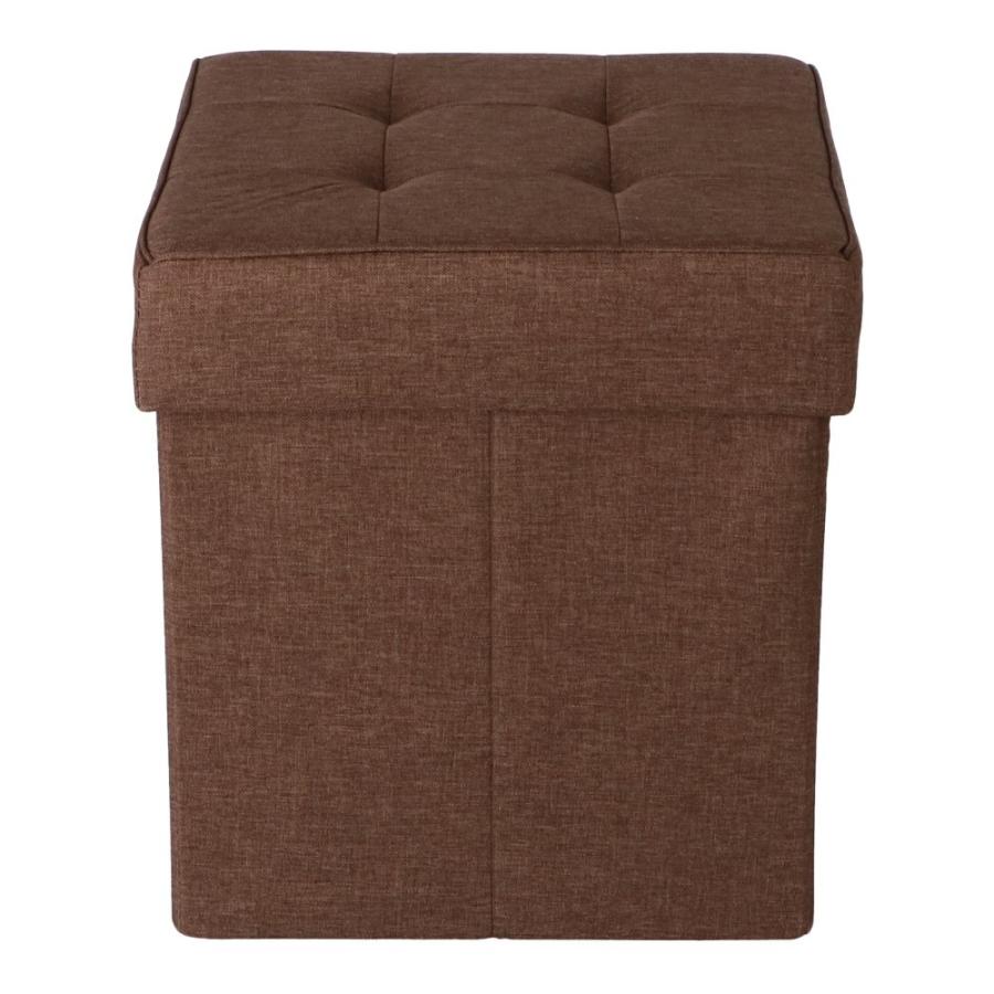 コーナン オリジナル LIFELEX 収納できるスツールS ブラウン