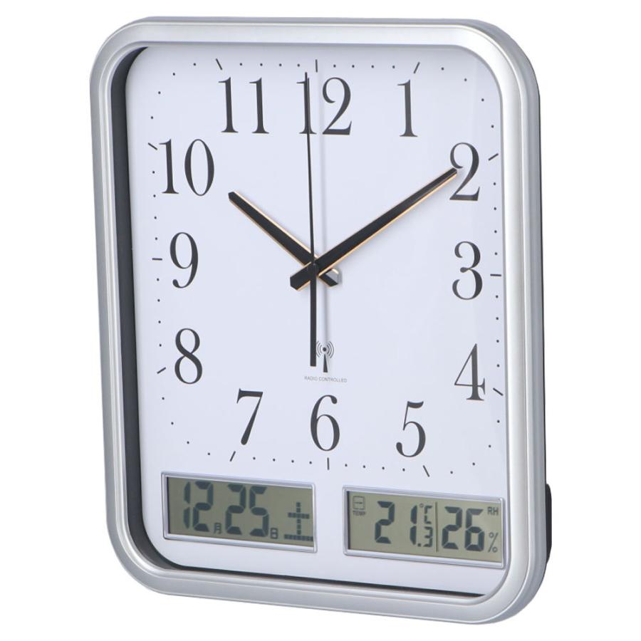 コーナン オリジナル LIFELEX 電波掛時計 FX−7839 シルバー 約