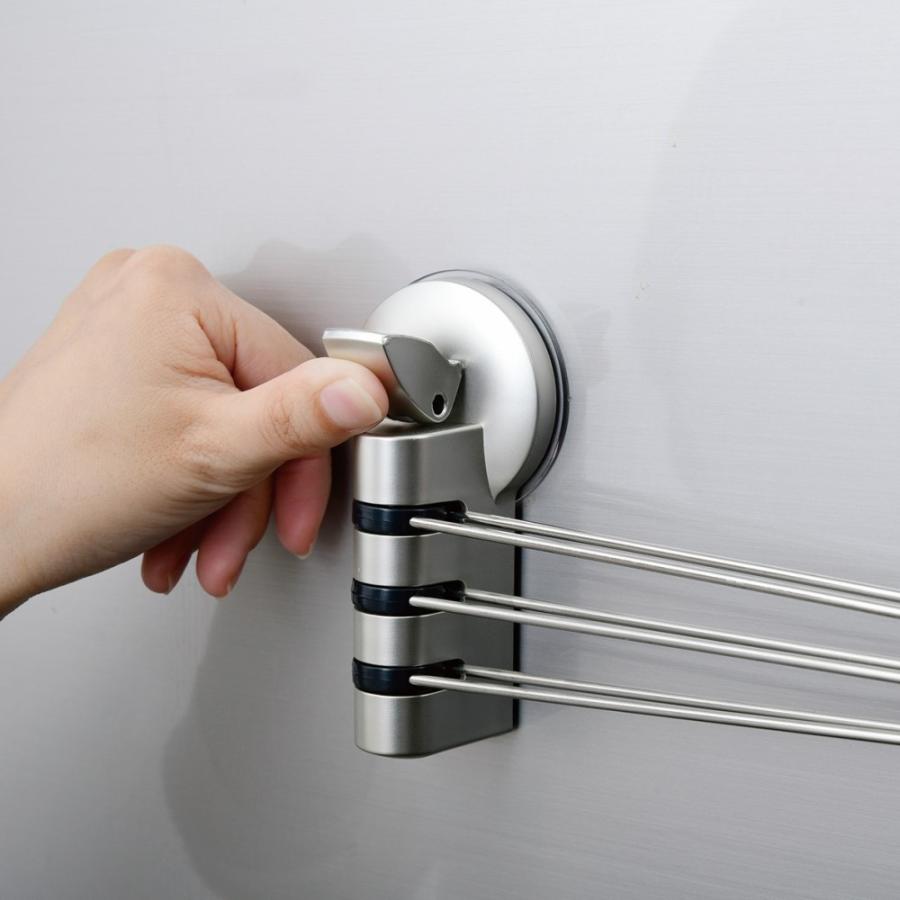 コーナン オリジナル LIFELEX ステンレスふきん掛け レバー式