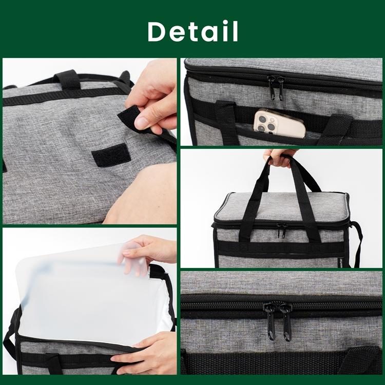 クーラーボックス 小型 ソフトクーラーバッグ 15L 杢グレー おしゃれ