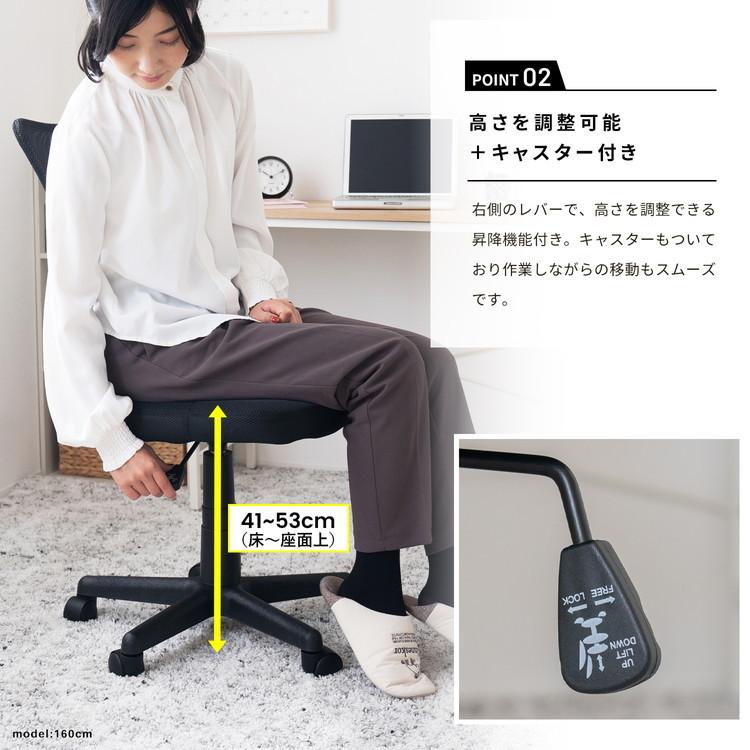 オフィスチェア メッシュチェア S ハイバック ブラック デスクチェア