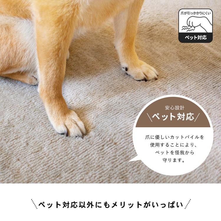 コーナン オリジナル LIFELEX 防ダニ＋4大消臭カーペット 江戸間約8