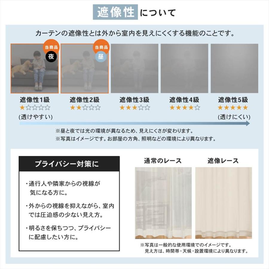 遮光カーテン カーテン 4枚組 セット レース付き 幅100×丈135cm