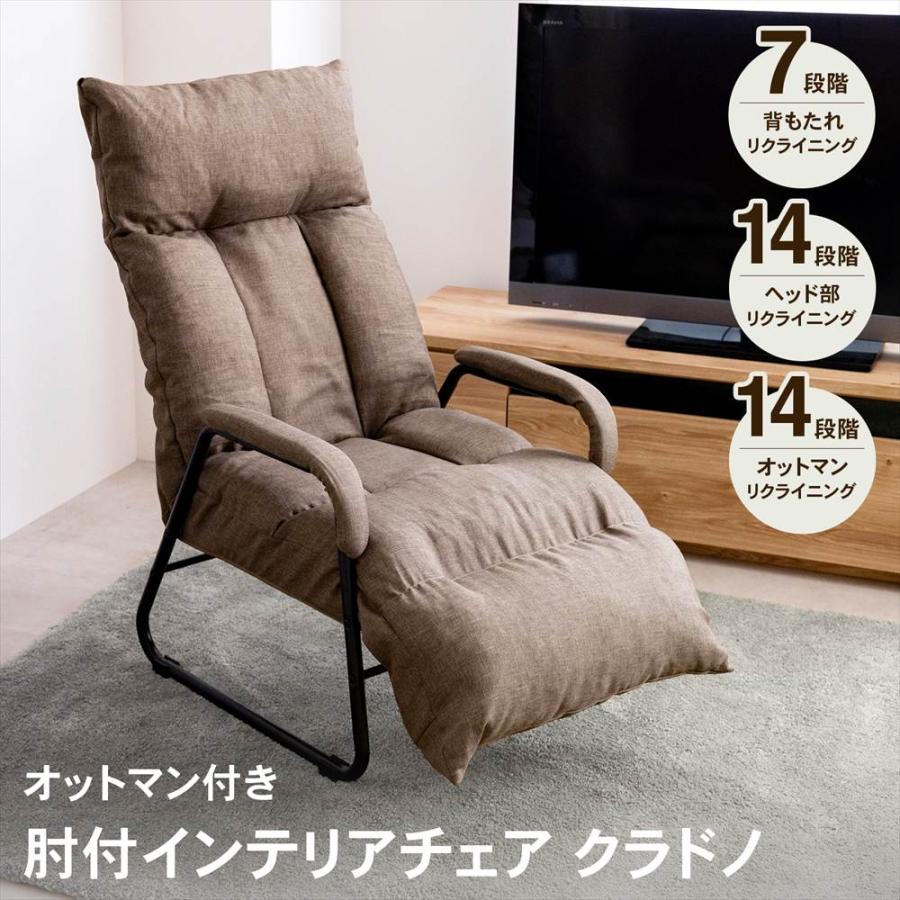 ポイント5倍 5/9(土)〜】座椅子 リクライニング オットマン