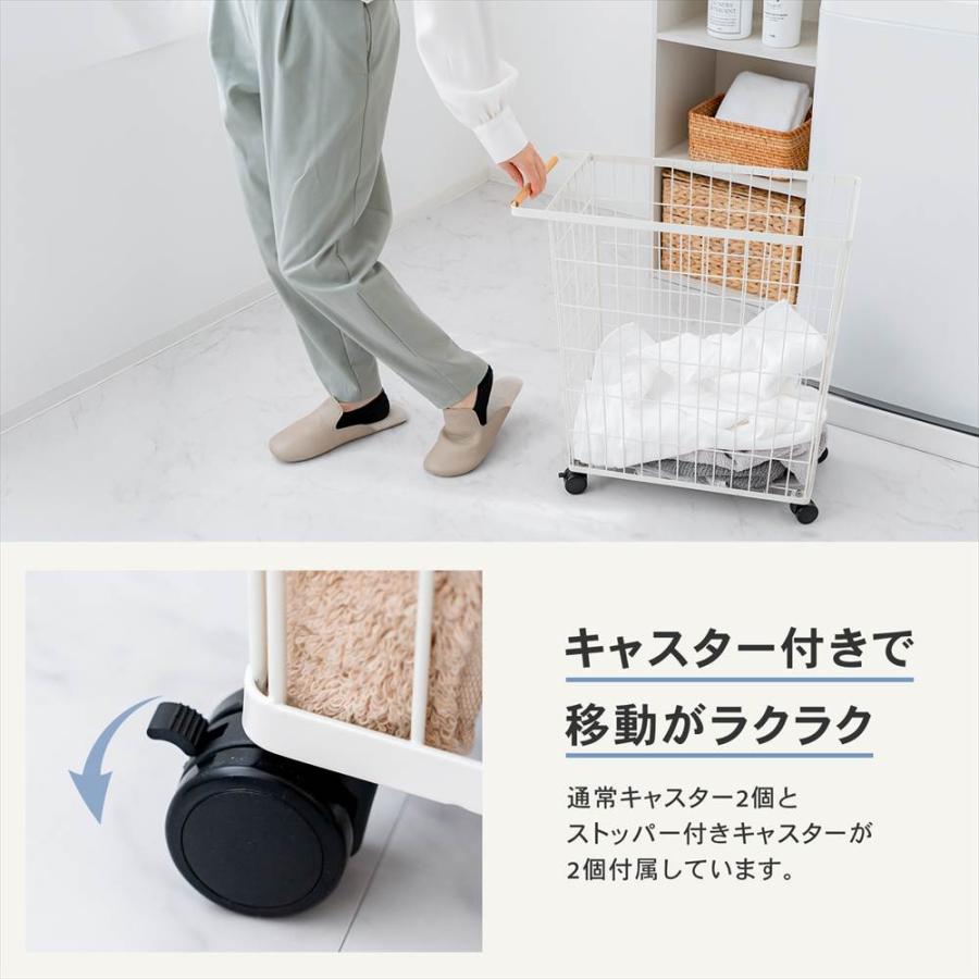 ◇ランドリーバスケット キャスター付き ブラック ランドリーボックス