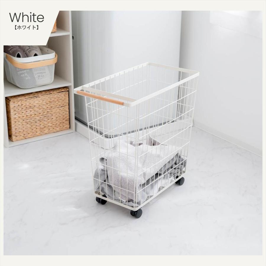 ◇ランドリーバスケット キャスター付き ブラック ランドリーボックス