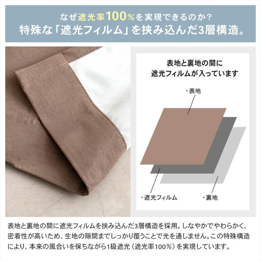 遮音 遮光＋遮熱 保温カーテン カーテン ブレゾ 2枚組 タッセル付き 幅