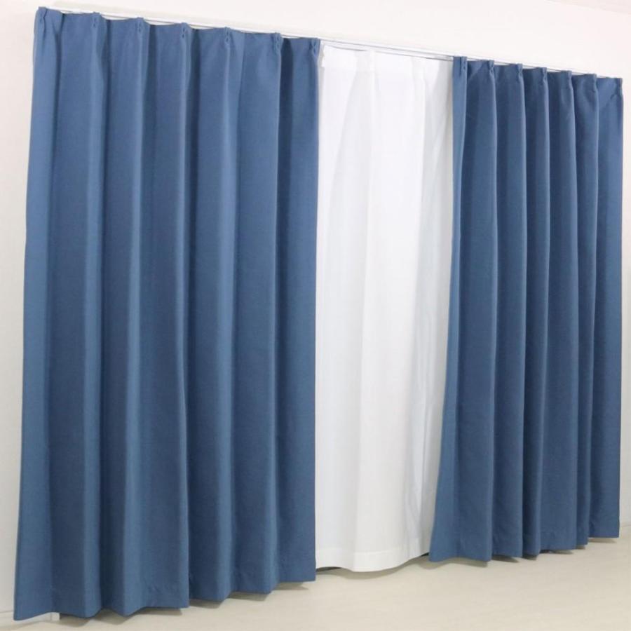 遮音 遮光＋遮熱 保温カーテン カーテン ブレゾ 2枚組 タッセル付き 幅