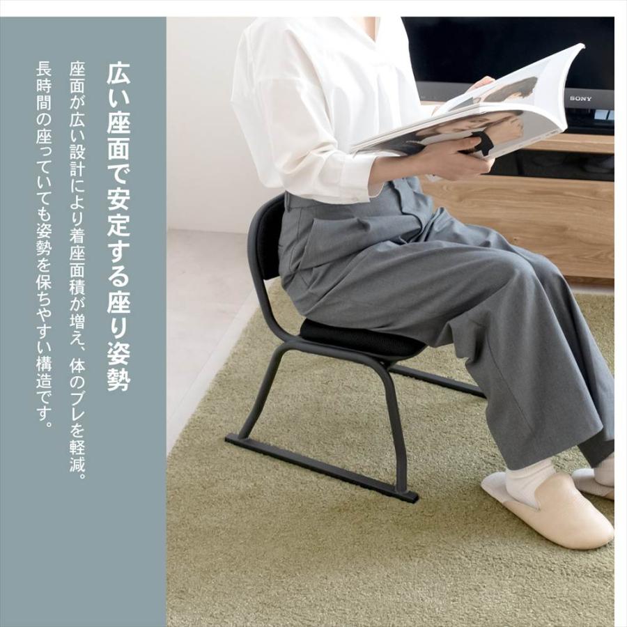 ◇コーナンオリジナル LIFELEX ミニ楽々チェア 肘無 BK4040