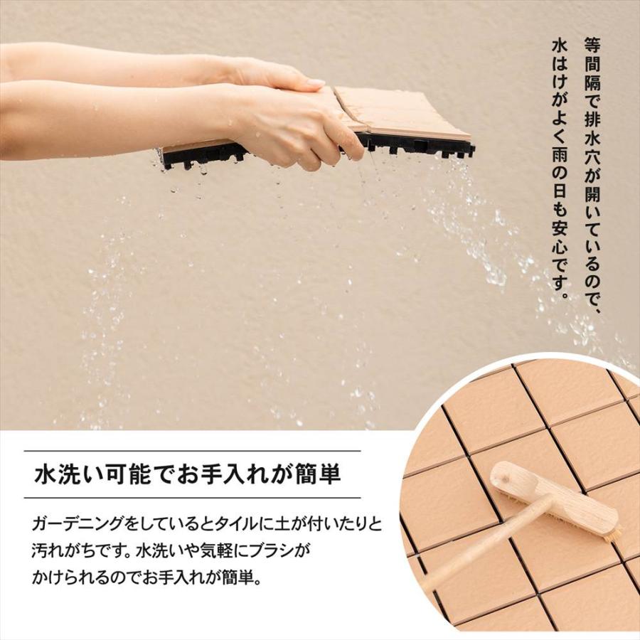 ポイント3倍 5/15-17】ジョイントタイル 磁器製 4分割タイプx10枚