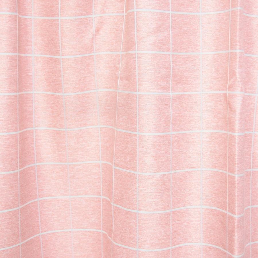 遮光性カーテン 「チェック」 ピンク ２枚組 約幅１００×丈１３５ｃｍ