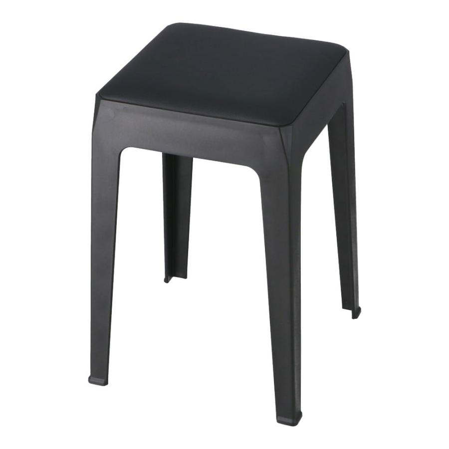 ◇コーナンオリジナル LIFELEX 積み重ね出来るクッションスツール BK