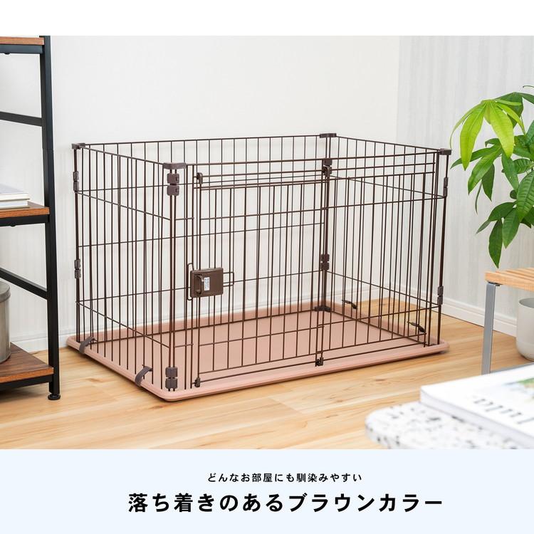 ◆スライドサークル　Ｍ　チョコブラウン ペットサークル ペットケージ 犬 犬小屋 サークル ケージ ハウス コーナン｜kohnan-eshop｜02