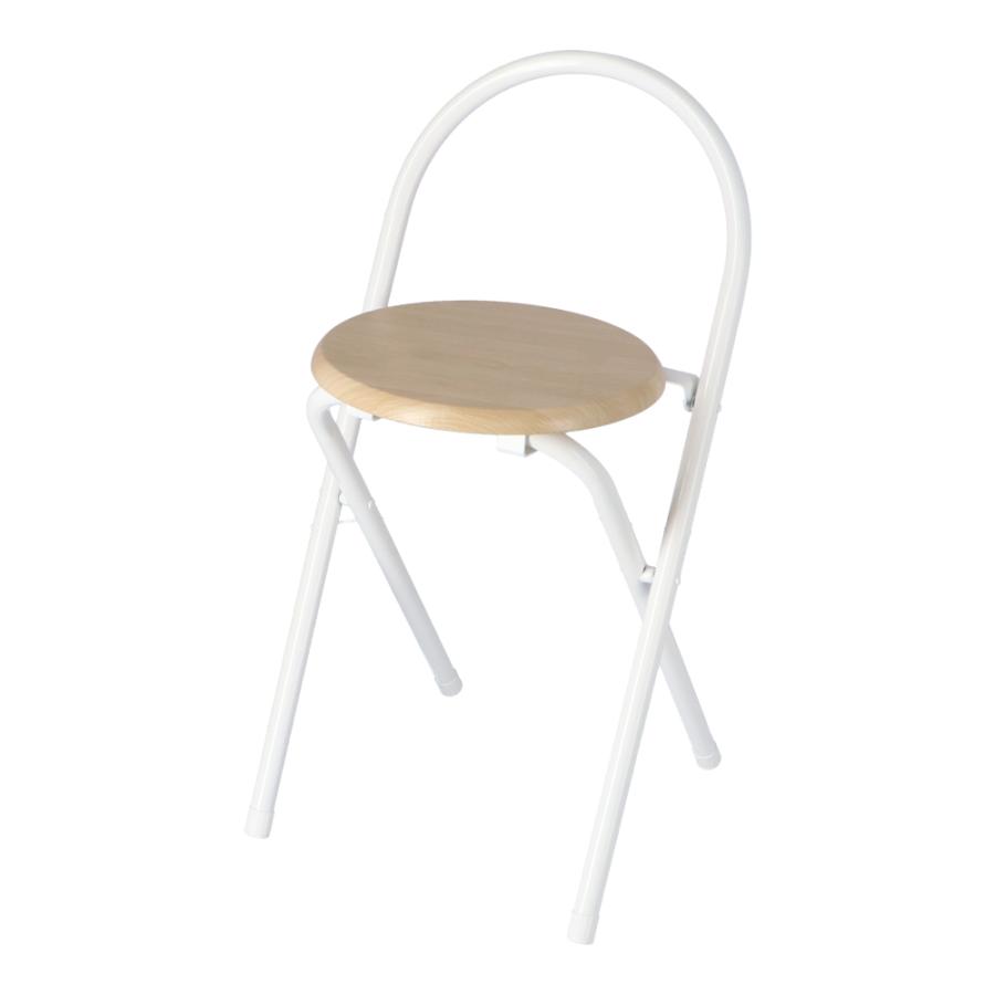 コーナン オリジナル 木目調 FDチェア ナチュラル/ホワイト 座面高さ