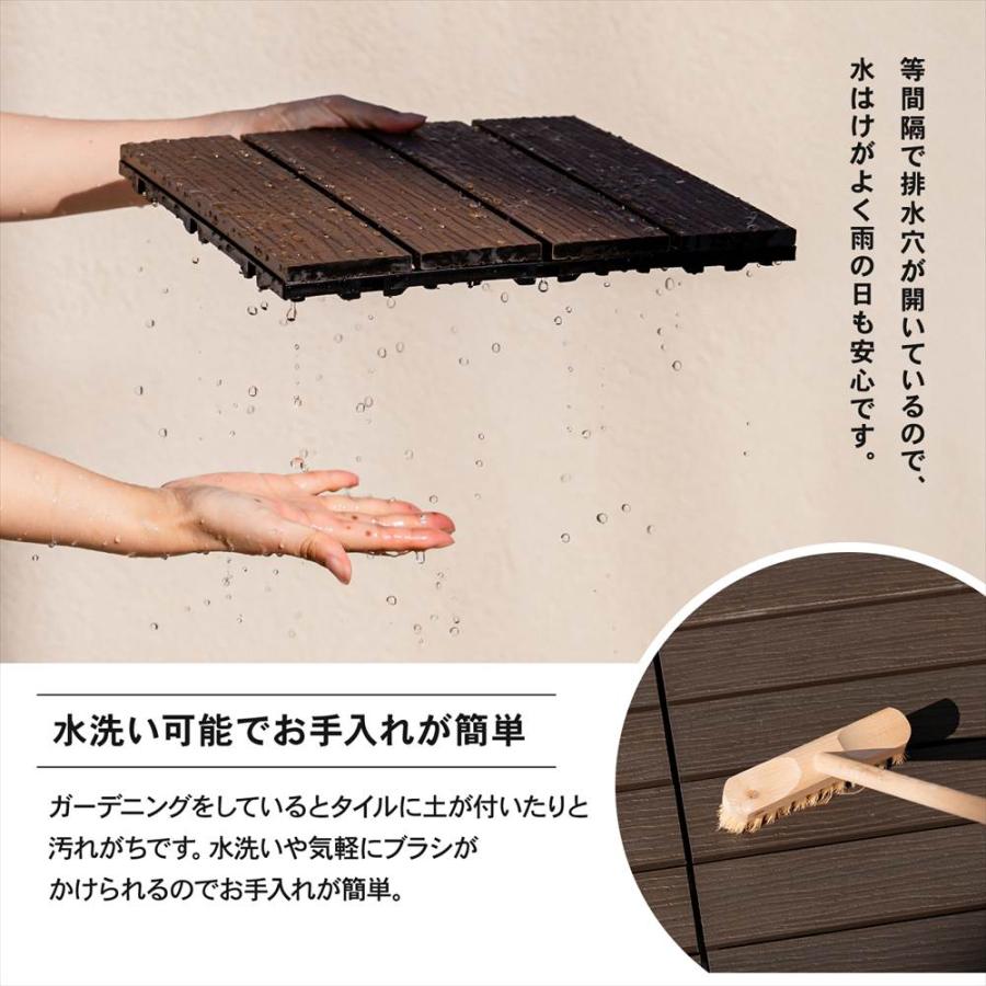 サザンタイル 人工木 ウッドタイル ジョイント式 デッキパネル 正方形