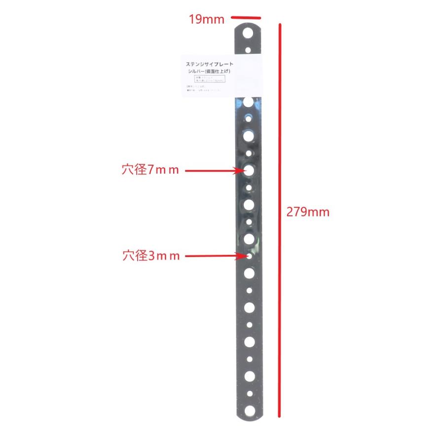 コーナン オリジナル PROACT ステンジザイプレート L279 シルバー