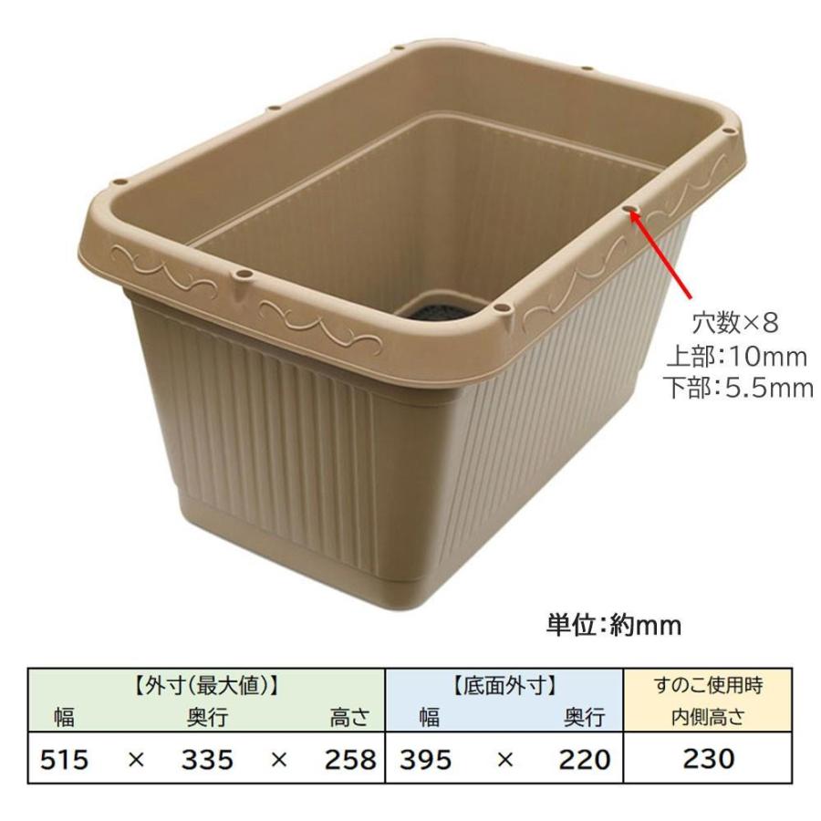 コーナンオリジナル LIFELEX 菜園プランター 500型 ブラウン 土容量