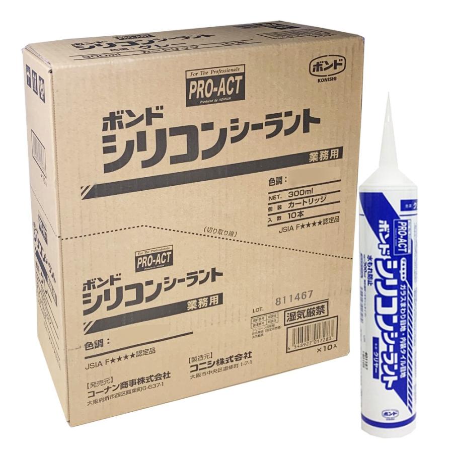 ◆コーナン オリジナル ＰＲＯＡＣＴ　コニシ　シリコンシーラント　クリヤー　３００ｍｌ　【シリコーンシーラント　シリコンコーク】　×１０本セット｜kohnan-eshop