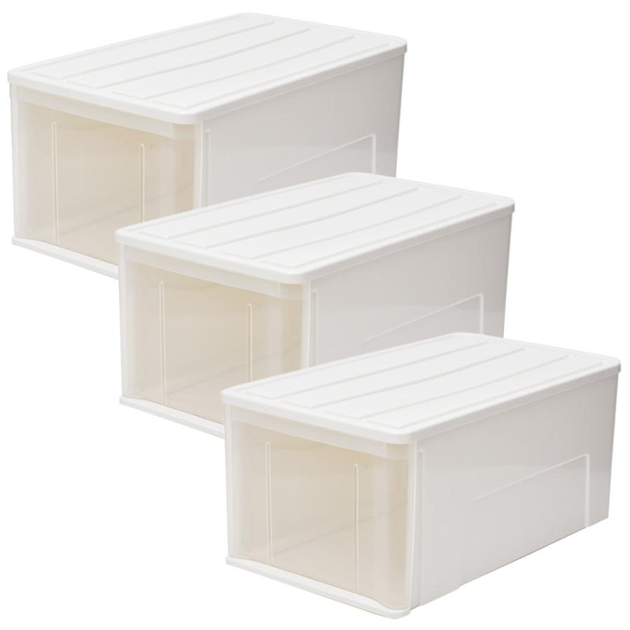 コーナンオリジナル LIFELEX 引出収納ケース 66L ホワイト 約幅39X