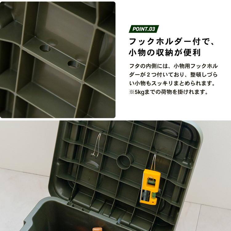 コーナンオリジナル PROACT ストッカーボックス 400 オリーブ