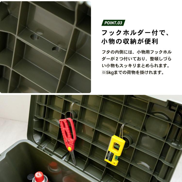 コーナンオリジナル PROACT ストッカーボックス 600 オリーブ