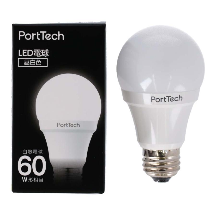 ◆コーナン オリジナル PortTech LED電球広配光60W相当 昼白色 PA60N26｜kohnan-eshop