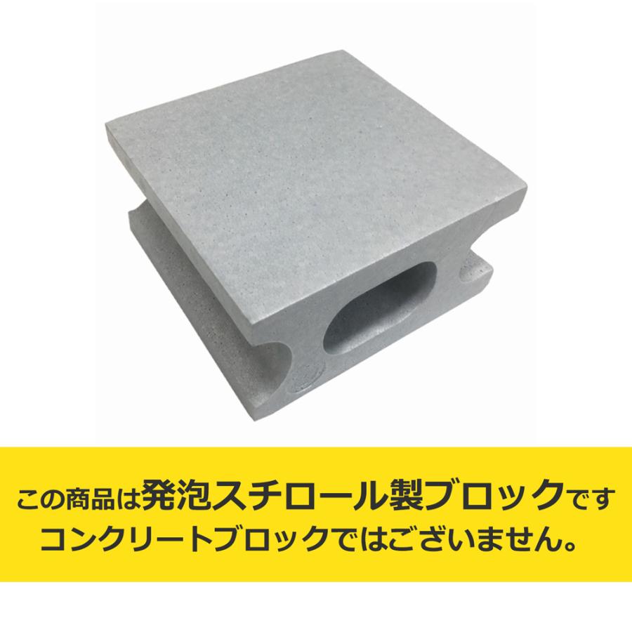 光洋産業 スチロールブロックハーフ グレー （約
