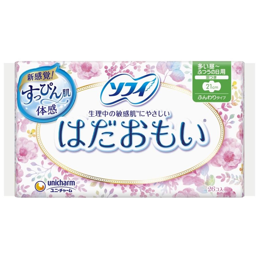 ユニ・チャーム  ソフィ はだおもい 多い昼~ふつうの日用 羽つき 26枚入｜kohnan-eshop