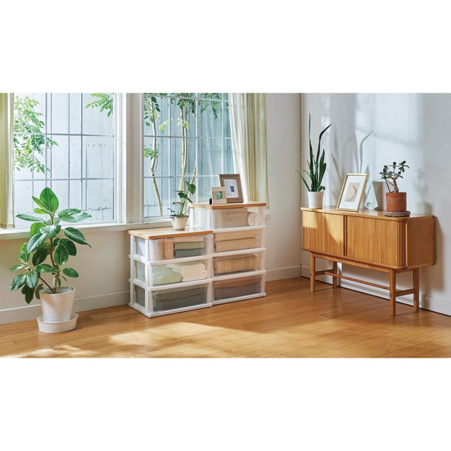 天馬 衣装ケース3段 チェスト 天馬（tenma) 木製天板ストッカー550