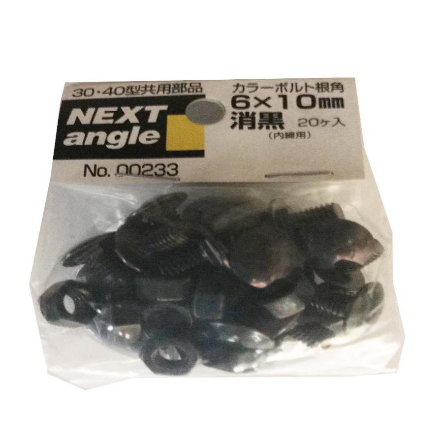 NEXT カラーボルト根角 6x10mm 20ヶ入り 黒 : コーナンe