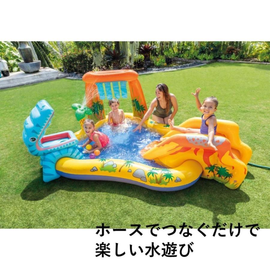 プレインズウォーク　50枚　専用ダイス付き プール INTEX インテックス ダイナソー ビニールプール 大型 滑り台
