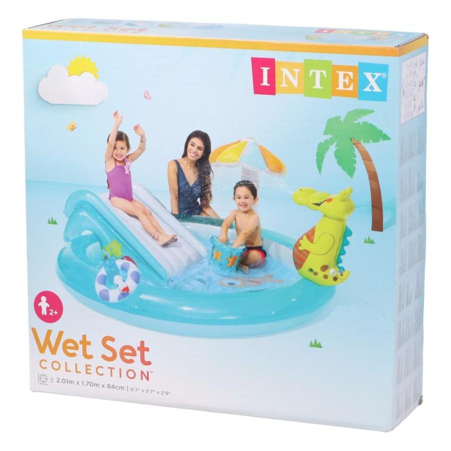 【新品】INTEX ビニールプール インテックス 滑り台付きプール INTEX プール すべり台 インテックス ディノランド プレイセンター