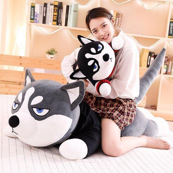 内祝い ハスキーぬいぐるみ 抱き枕 いぬ 犬 抱きまくら ふわふわ 子供 彼女彼氏へ お誕生日 プレゼント 150cm ラッピング無料 Alimamiy Ru