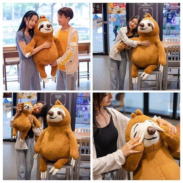 ナマケモノ ぬいぐるみ 人形 大きい なまけもの おもちゃ 玩具 可愛い かわいい ほほえみ ニコニコ 抱き枕 置物 お誕生日 130cm Mana1010 130 コウホウ 通販 Yahoo ショッピング