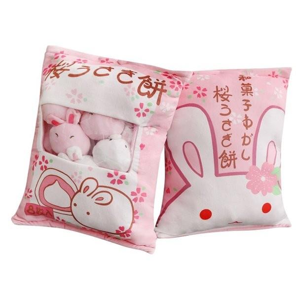 桜うさぎ餅お菓子袋型クッション 抱き枕 可愛いうさぎ 縫いぐるみ おもちゃ 抱きまくら プレゼント8枚入 40 50cm Sakura1800 コウホウ 通販 Yahoo ショッピング