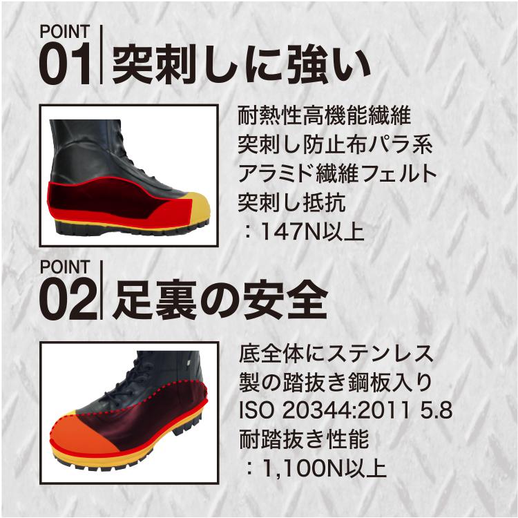 消防靴 長靴(編上げ靴型)33型 総ゴム安全長靴 先芯入り 各種 消防靴 長靴(編上げ靴型)33型 総ゴム安全長靴 先芯入り 各種