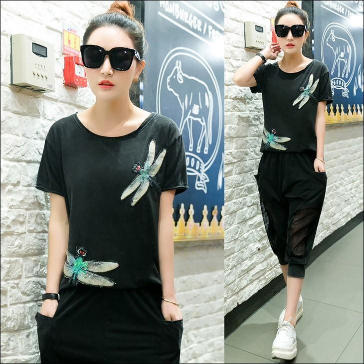 半袖 トップス スウェット レディース サルエルパンツ 2点セット ジャージ上下 レディース スポーツウェア セットアップ ルームウェア 夏 F 1011 F 1011 公羽商店 通販 Yahoo ショッピング