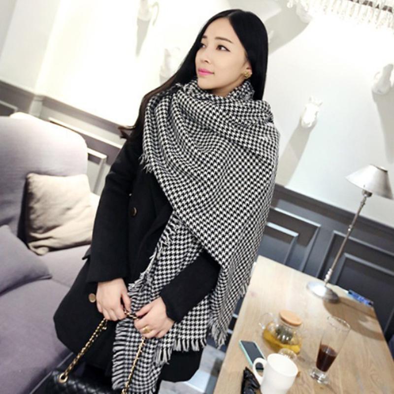 千鳥格 チェック 柄 ストール レディース メンズ 秋 冬 大判ストール マフラー ショール 格子柄 ブランケット ひざ掛け 羽織り 大判 厚手 防寒 ストール W 519 W 519 公羽商店 通販 Yahoo ショッピング