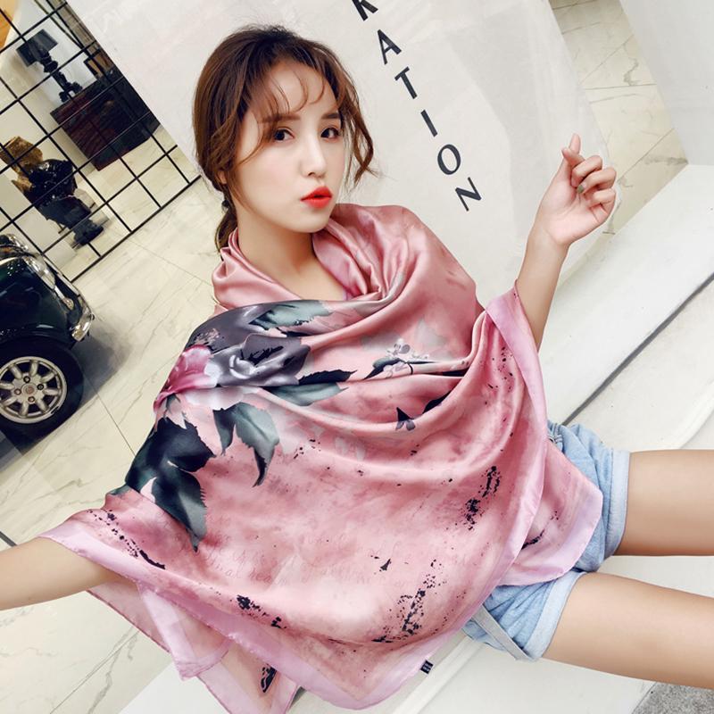 大判 花柄ストール スカーフ レディース シルクタッチ シルクストール 春 夏 ストール おしゃれ Uv 紫外線 冷房 対策 首元 日よけ W 581 ディスカウント