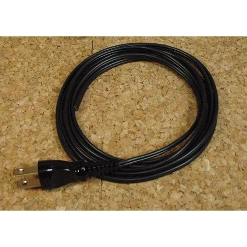 電源プラグ付き電源コード　VFF(平行線)黒Ｐ付　0.75ＳＱ　線長2ｍ　１００本入り