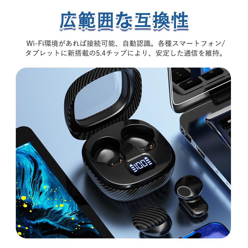 2026最新 ワイヤレスイヤホン Bluetooth5.3 Hi-Fi ブルートゥース