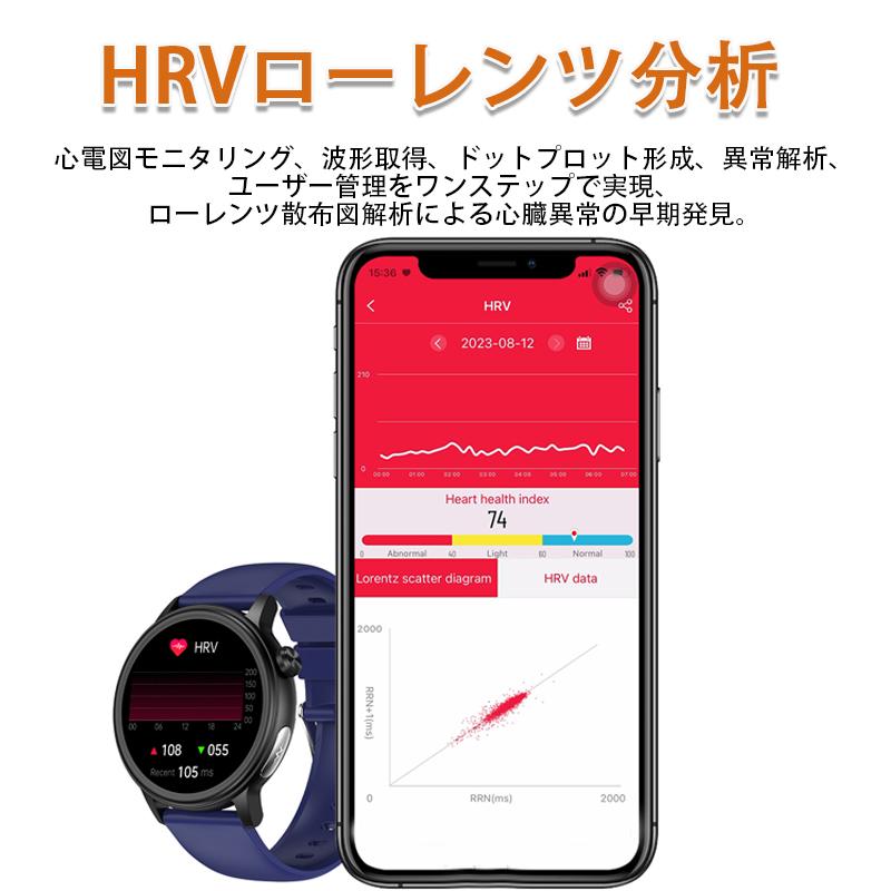 【在庫一掃7,980円】スマートウォッチ ケットウ値 心拍数 血中酸素 血圧 日本製センサー 睡眠管理 Bluetooth通話 体温 ECG HRV 女性生理管理 運動 爆買の画像