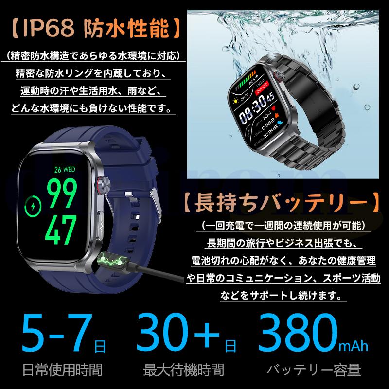 2026最新 スマートウォッチ ケットウ値 血圧 心拍数 血中酸素 ECG 呼吸