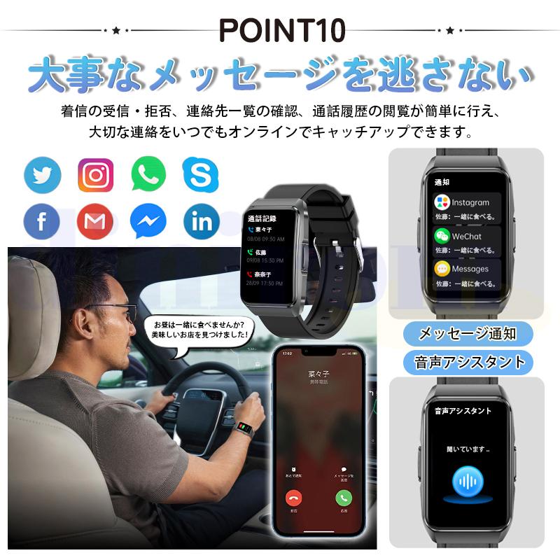 スマートウォッチ ケットウ値 血液成分 体組成分析 Bluetooth通話 ECG心電図 血中脂質 尿酸 血圧 心拍数 血中酸素 体温 睡眠監視 爆買の画像