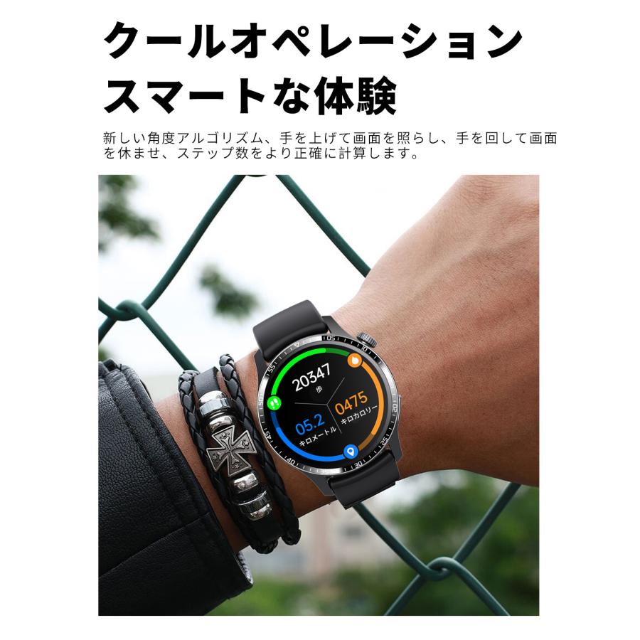 2026最新 スマートウォッチ 通話機能 ケットウチ 血圧測定 心拍数 血中酸素 睡眠管理 多機能 健康管理 LINE通知 生理周期 iOS＆android対応 爆買の画像