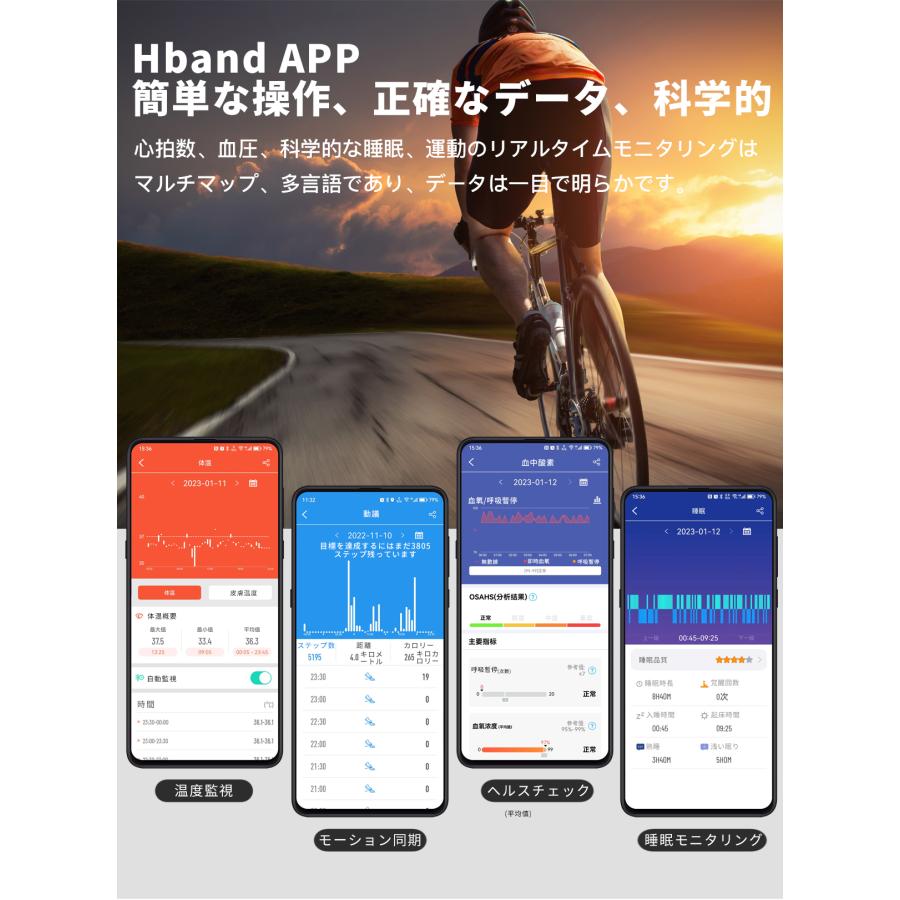 2026最新 スマートウォッチ 通話機能 ケットウチ 血圧測定 心拍数 血中酸素 睡眠管理 多機能 健康管理 LINE通知 生理周期 iOS＆android対応 爆買の画像