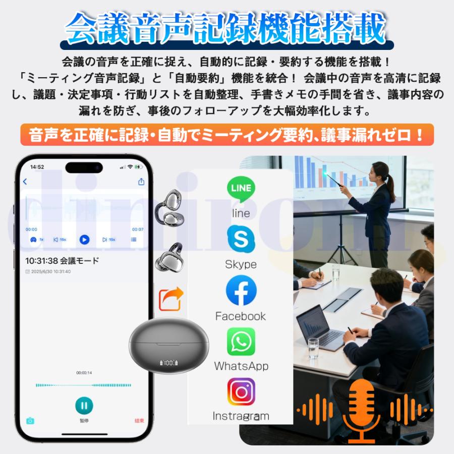 2026最新 ワイヤレスイヤホン イヤホンAI翻訳機 双方向同時通訳 133