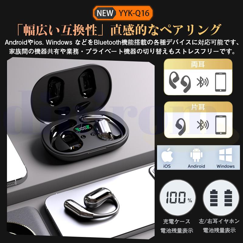 ワイヤレスイヤホン Bluetooth5.4 イヤホン オープンイヤー型 耳を塞が